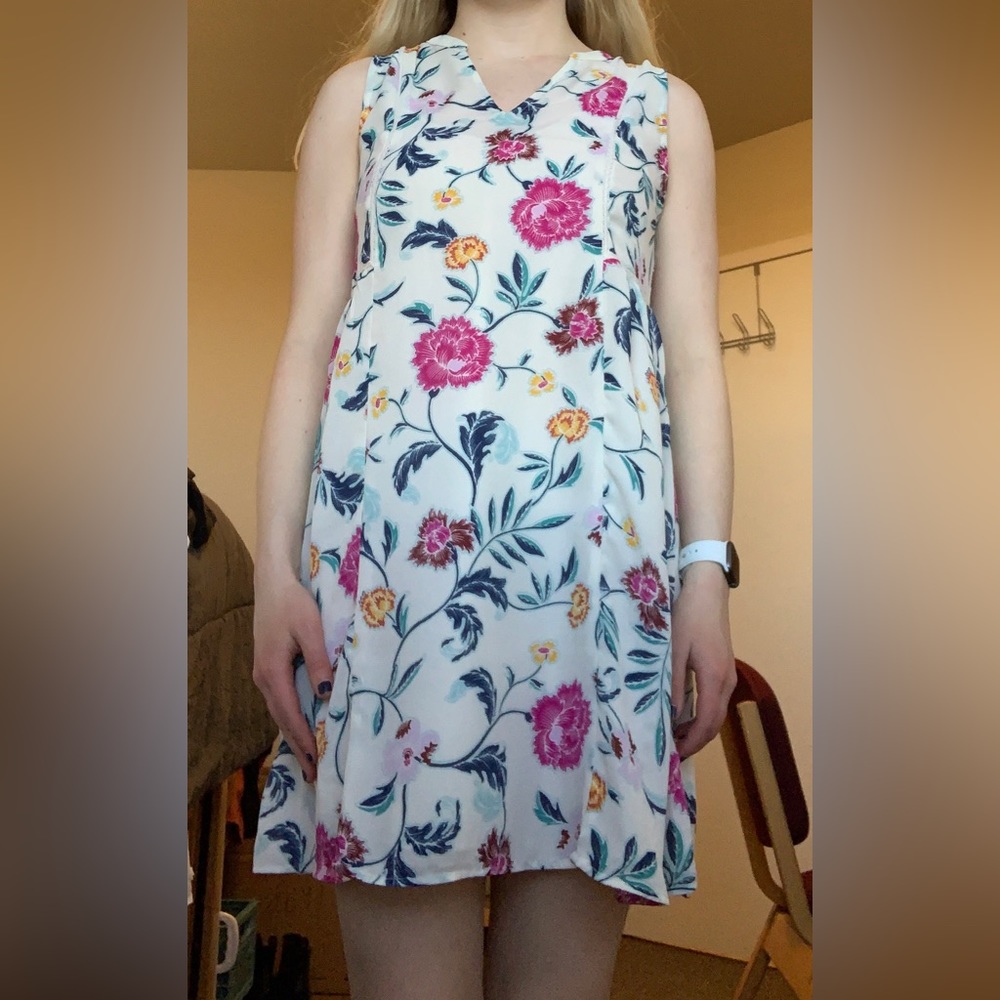 White floral dress